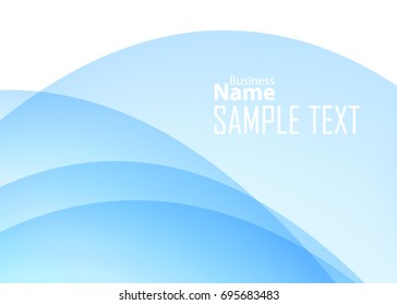 Blue abstract template for card or banner. Metal Background with waves and reflections. Business background, silver, illustration. Illustration of abstract background with a metallic element