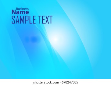Blue abstract template for card or banner. Metal Background with waves and reflections. Business background, silver, illustration. Illustration of abstract background with a metallic element