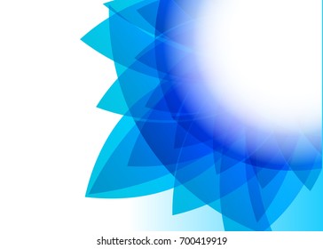 Blue abstract template for card or banner. Metal Background with waves and reflections. Business background, silver, illustration. Illustration of abstract background with a metallic element