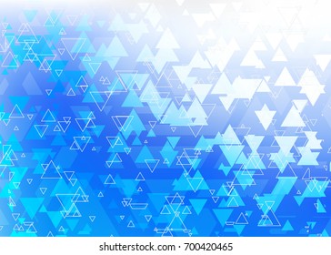 Blue abstract template for card or banner. Metal Background with waves and reflections. Business background, silver, illustration. Illustration of abstract background with a metallic element