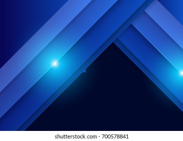Blue abstract template for card or banner. Metal Background with waves and reflections. Business background, silver, illustration. Illustration of abstract background with a metallic element