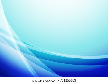Blue abstract template for card or banner. Metal Background with waves and reflections. Business background, silver, illustration. Illustration of abstract background with a metallic element