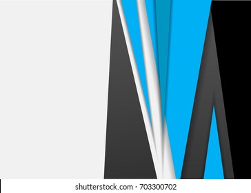 Blue abstract template for card or banner. Metal Background with waves and reflections. Business background, silver, illustration. Illustration of abstract background with a metallic element