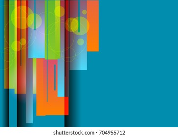 Blue abstract template for card or banner. Metal Background with waves and reflections. Business background, silver, illustration. Illustration of abstract background with a metallic element