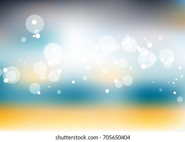 Blue abstract template for card or banner. Metal Background with waves and reflections. Business background, silver, illustration. Illustration of abstract background with a metallic element