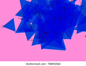 Blue abstract template for card or banner. Metal Background with waves and reflections. Business background, silver, illustration. Illustration of abstract background with a metallic element