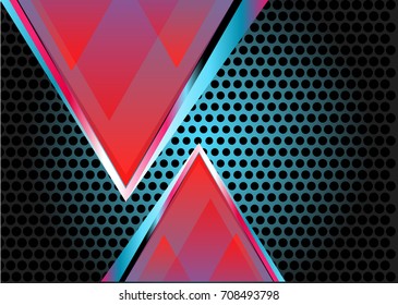 Blue abstract template for card or banner. Metal Background with waves and reflections. Business background, silver, illustration. Illustration of abstract background with a metallic element