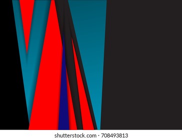 Blue abstract template for card or banner. Metal Background with waves and reflections. Business background, silver, illustration. Illustration of abstract background with a metallic element