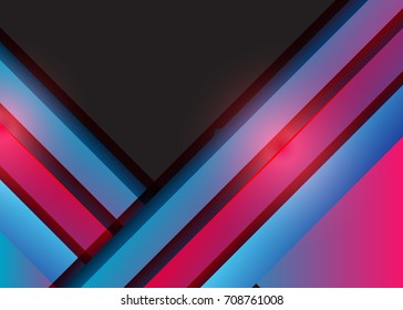 Blue abstract template for card or banner. Metal Background with waves and reflections. Business background, silver, illustration. Illustration of abstract background with a metallic element