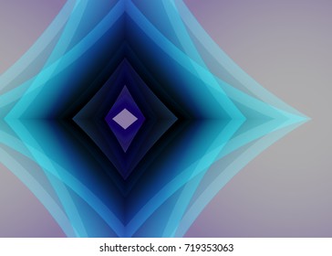 Blue abstract template for card or banner. Metal Background with waves and reflections. Business background, silver, illustration. Illustration of abstract background with a metallic element