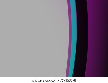 Blue abstract template for card or banner. Metal Background with waves and reflections. Business background, silver, illustration. Illustration of abstract background with a metallic element
