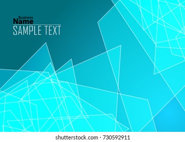 Blue abstract template for card or banner. Metal Background with waves and reflections. Business background, silver, illustration. Illustration of abstract background with a metallic element