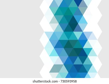 Blue abstract template for card or banner. Metal Background with waves and reflections. Business background, silver, illustration. Illustration of abstract background with a metallic element