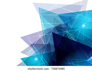 Blue abstract template for card or banner. Metal Background with waves and reflections. Business background, silver, illustration. Illustration of abstract background with a metallic element