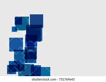 Blue abstract template for card or banner. Metal Background with waves and reflections. Business background, silver, illustration. Illustration of abstract background with a metallic element