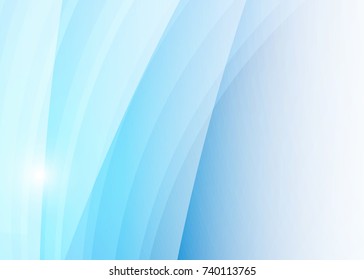 Blue abstract template for card or banner. Metal Background with waves and reflections. Business background, silver, illustration. Illustration of abstract background with a metallic element
