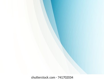 Blue abstract template for card or banner. Metal Background with waves and reflections. Business background, silver, illustration. Illustration of abstract background with a metallic element