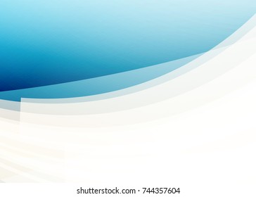 Blue abstract template for card or banner. Metal Background with waves and reflections. Business background, silver, illustration. Illustration of abstract background with a metallic element