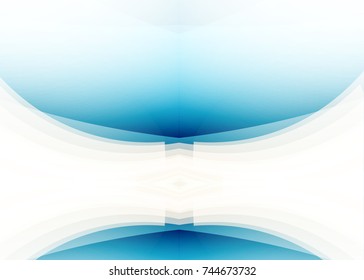 Blue abstract template for card or banner. Metal Background with waves and reflections. Business background, silver, illustration. Illustration of abstract background with a metallic element