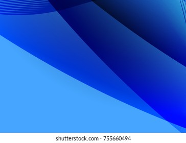 Blue abstract template for card or banner. Metal Background with waves and reflections. Business background, silver, illustration. Illustration of abstract background with a metallic element