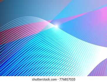 Blue abstract template for card or banner. Abstract background