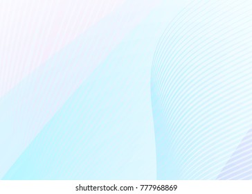 Blue abstract template for card or banner. Metal Background with waves and reflections. Business background, silver, illustration. Illustration of abstract background with a metallic element