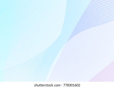 Blue abstract template for card or banner. Metal Background with waves and reflections. Business background, silver, illustration. Illustration of abstract background with a metallic element