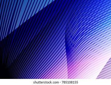 Blue abstract template for card or banner. Metal Background with waves and reflections. Business background, silver, illustration. Illustration of abstract background with a metallic element
