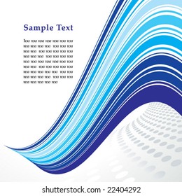 Blue abstract template with copy space