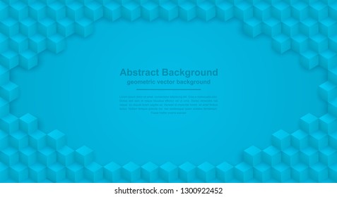Blue abstract texture background with a hexagon shape. 3D vector backgrounds that can be used for posters, covers, leaflets, backgrounds for your ads, and more.