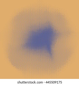 Blue abstract texture on yellow background, vector, illustration