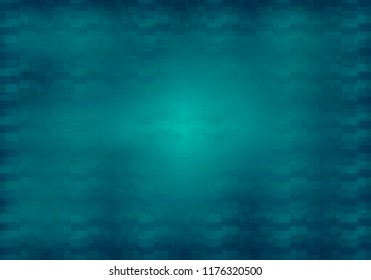 Blue abstract textured polygonal background. Blurry rectangular pattern design vector