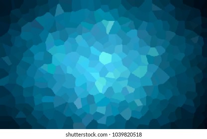 Blue abstract tile. Blue background polygon pattern for design. Aqua grunge texture. Azure halftone effect. Vintage style background. Vector illustration.