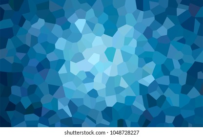 Blue abstract tile. Blue background polygon pattern for design. Aqua grunge texture. Azure halftone effect. Vintage style background. Vector illustration.