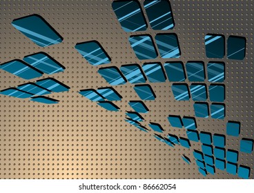 Blue abstract tile. An abstract vector background.