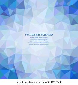 Blue abstract tiled triangle mosaic background design