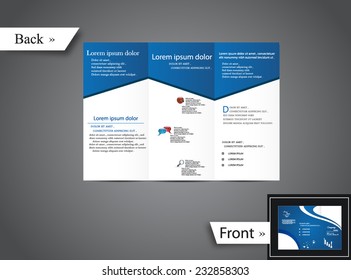 Blue Abstract Tri Fold Brochure