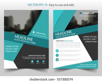 Blue abstract triangle annual report Brochure design template vector. Business Flyers infographic magazine poster.Abstract layout template ,Book Cover presentation portfolio.