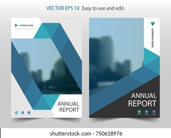 Blue abstract triangle Brochure annual report design template vector. Business Flyers infographic magazine poster.Abstract layout template ,Book Cover presentation portfolio.