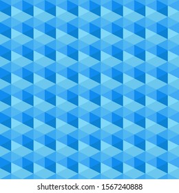 Blue abstract triangle seamless pattern background