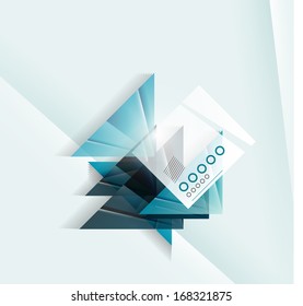 Blue abstract triangle shape geometric background
