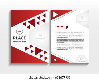 Blue Abstract Triangle Theme with Hexagon Image in Business Brochure Design Template Vector.  Book, Cover, Annual Report, Magazine, Poster, Corporate Presentation, Portfolio