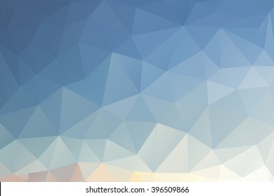 Blue abstract triangles background.