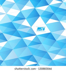 Blue Abstract Triangles Vector Background | EPS10 Business Layout