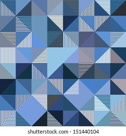 Blue abstract triangles vector background