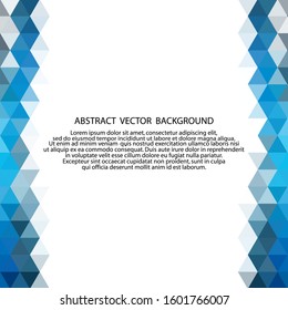 Blue abstract triangular background. polygonal style