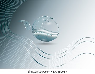 Blue abstract vector  background  for  design .