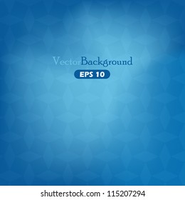 Blue abstract vector background with diamonds and squares