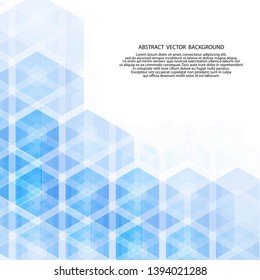 blue abstract vector background .geometric design. polygonal style.  layout for presentation 