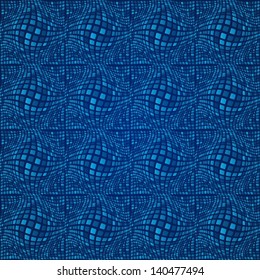 Blue abstract vector background with geometric elements.